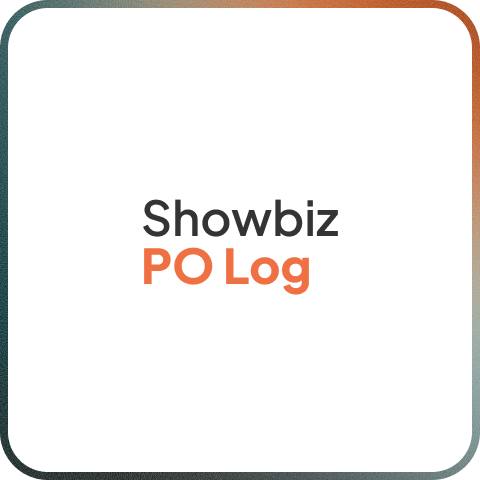 Showbiz PO Log (FREE)